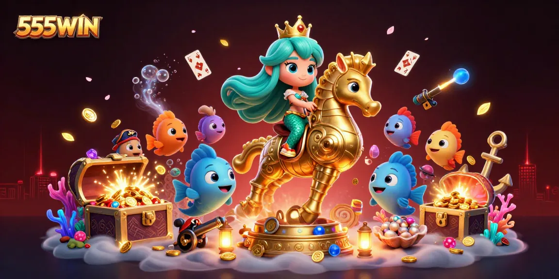 Experience thrilling wins at 555WIN with vibrant casino-themed adventures under the sea.