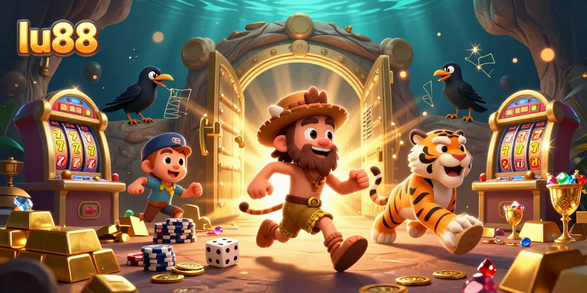Engage with lu88 as the prehistoric casino comes alive with cavemen, gold treasures, and slots!