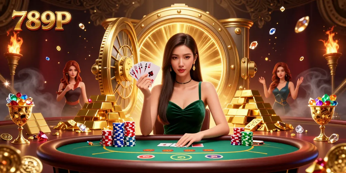 Engage with 789P at a luxury poker table, surrounded by gleaming treasures and gold.