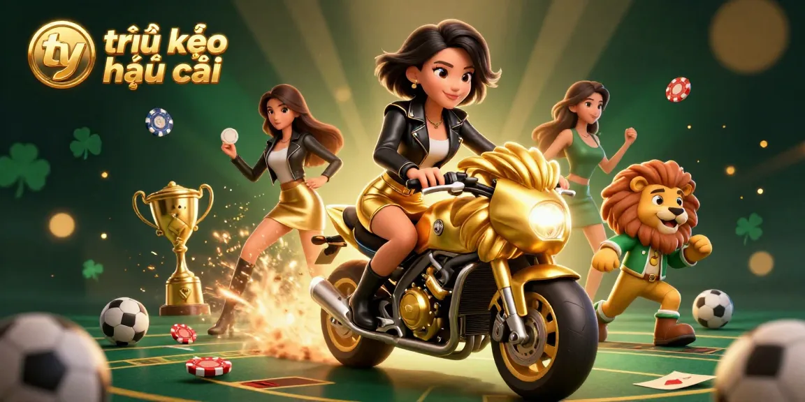 Engaging illustration showcasing tỷ lệ kèo nhà cái, featuring a glamorous woman amidst dynamic sports betting elements.
