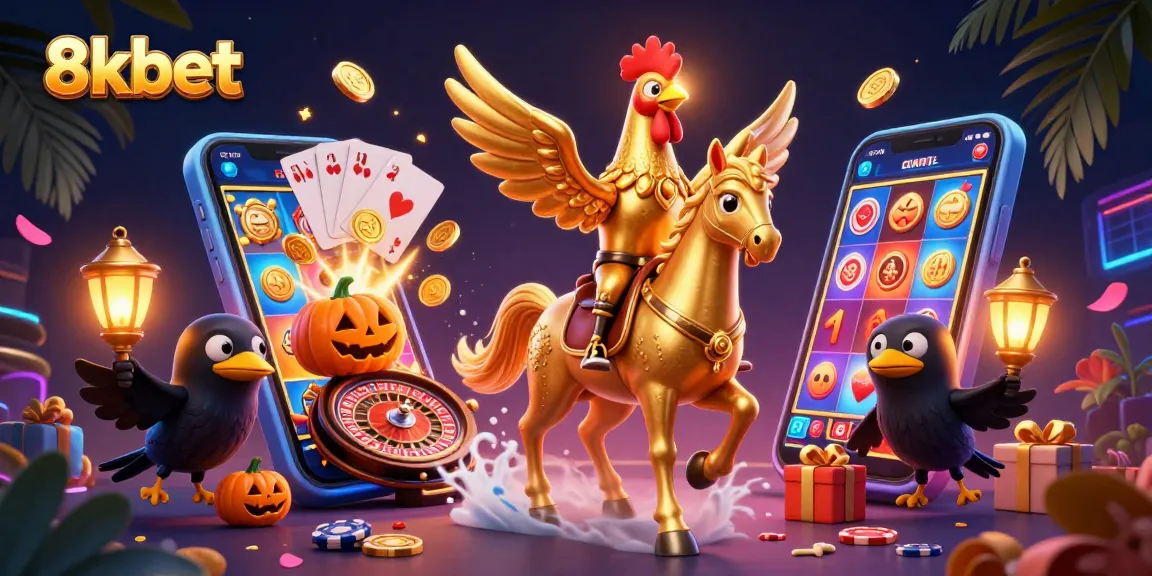 Experience thrilling gameplay at 8kbet with an immersive casino scene featuring vibrant characters